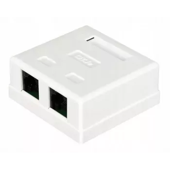 Wire connector Alantec GN002 2×RJ45 female–female white straight plastic