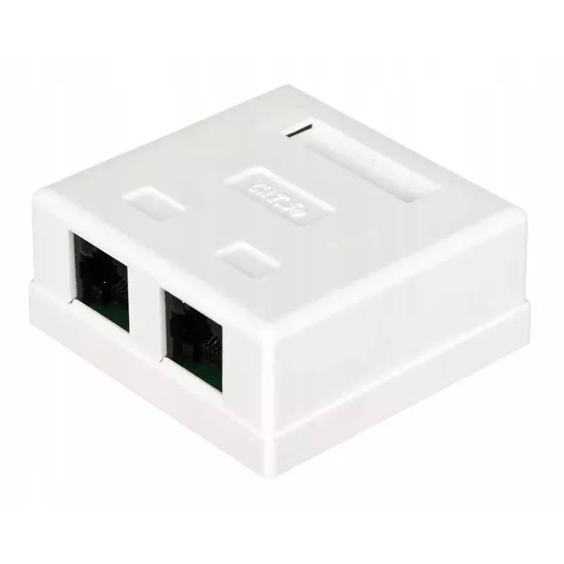 Wire connector Alantec GN002 2×RJ45 female–female white straight plastic