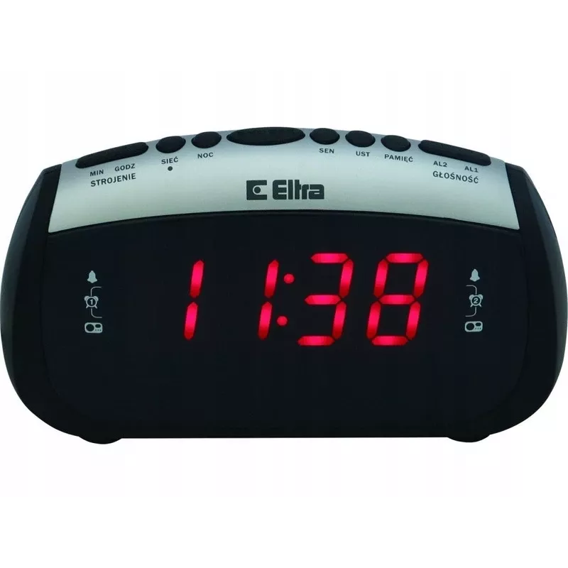 LED alarm clock radio Eltra ZOSIA 312PLL — black, PLL tuner, digital display