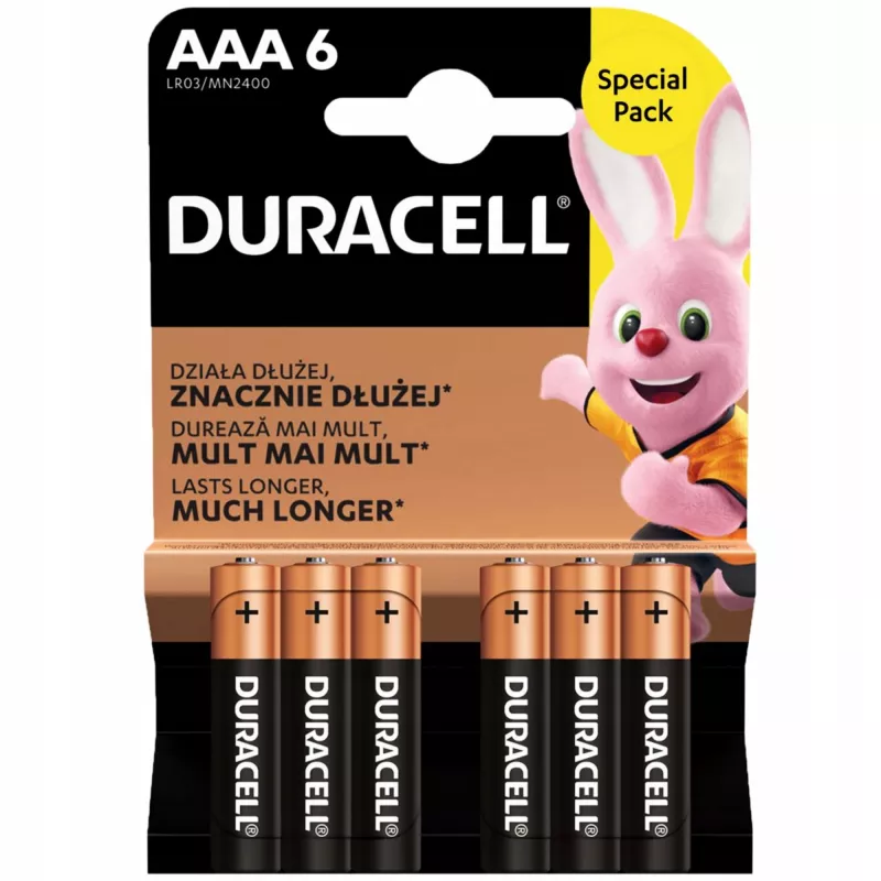 Battery Duracell AAA R03 6 pcs.