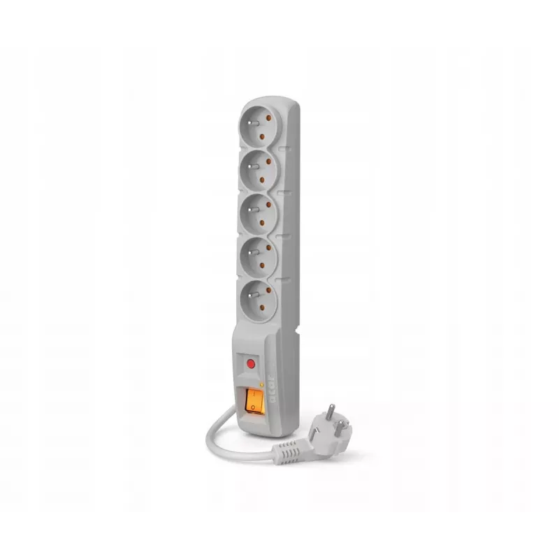 HSK DATA Acar F5 5m power extension 5 AC outlet(s) Indoor/outdoor Grey