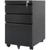 Office drawer unit Maclean MC-850 Black Metal 2 drawers