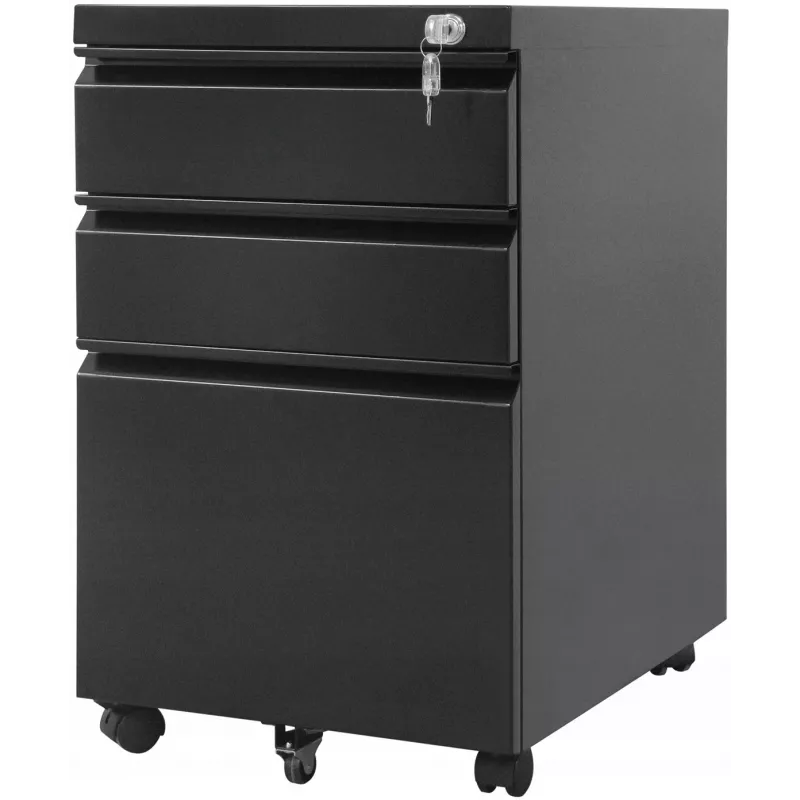 Office drawer unit Maclean MC-850 Black Metal 2 drawers
