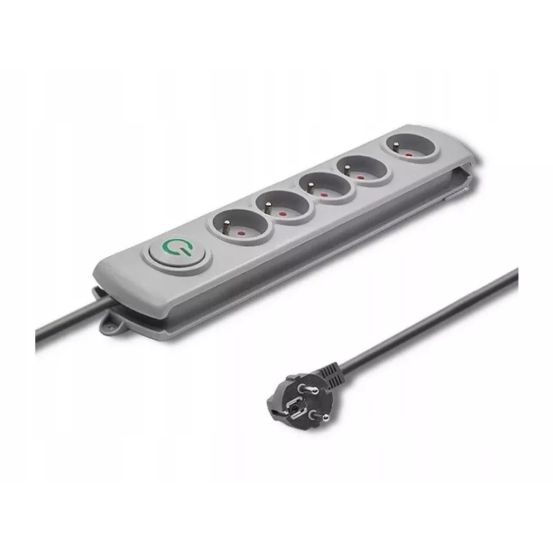Surge Protector Qoltec 50272 Grey 5 AC Outlets 230V 3m