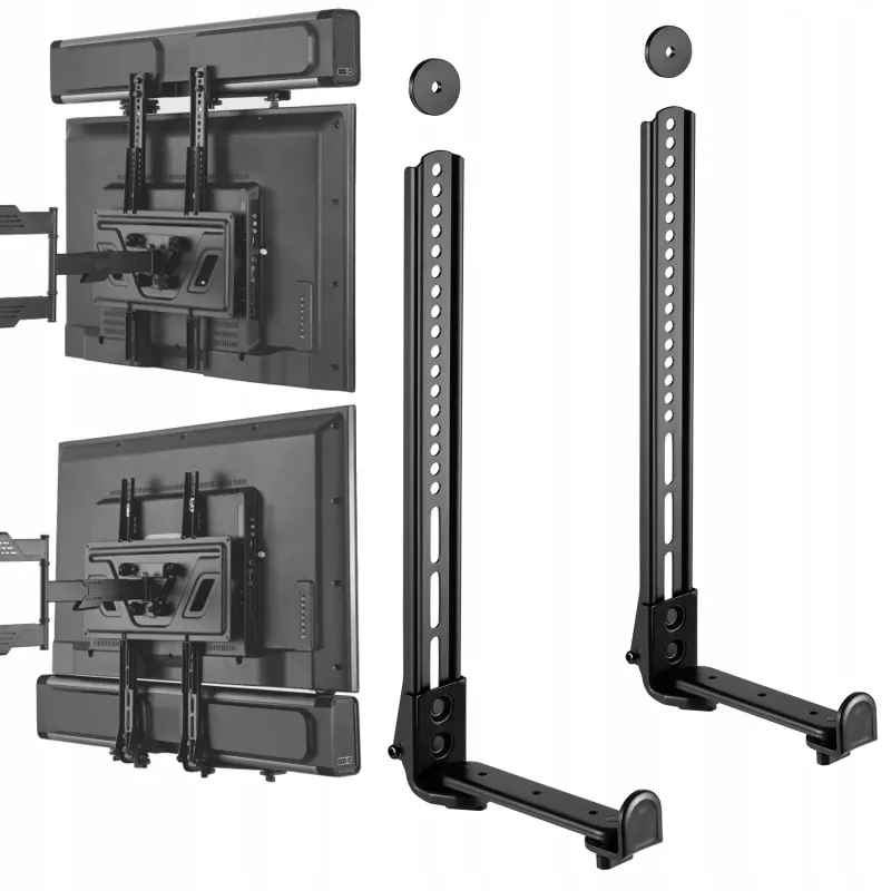 Maclean MC-914 Universal Soundbar Mount Speaker Holder Mounting Under TV up to 15kg VESA Space Saving