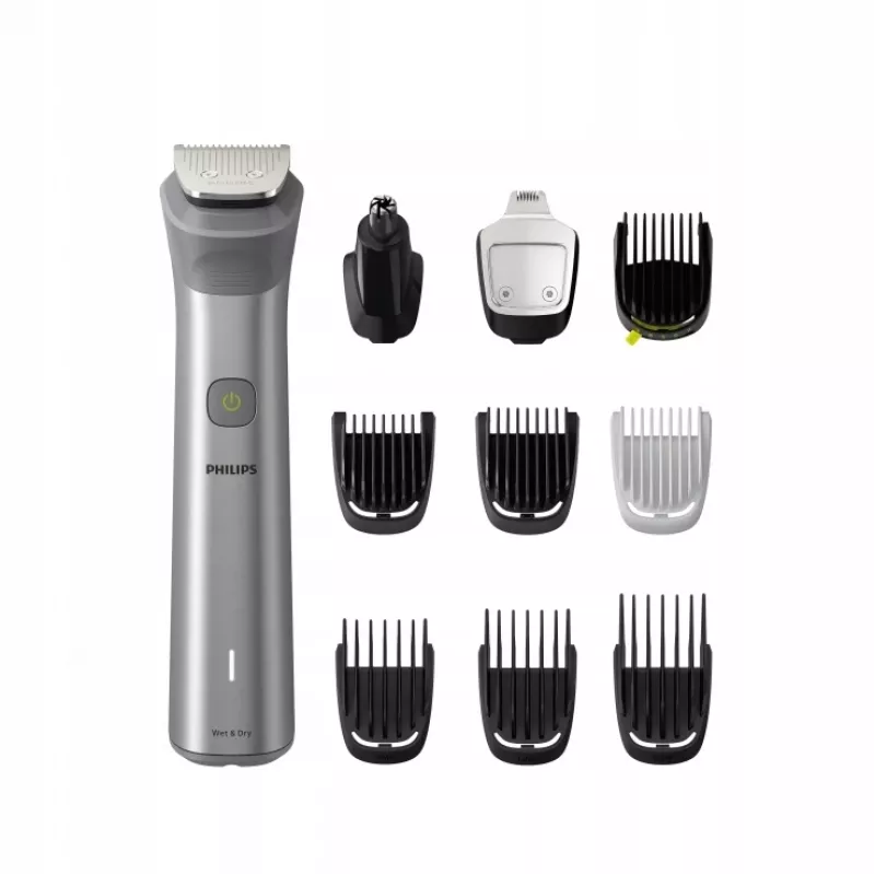 Philips All-in-One Trimmer MG5920/15 Series 5000, Stainless steel, 0.5 mm, 1.6 cm, 1 mm, Beard, Ear, Nose, Battery
