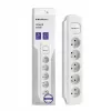 Power Extension Qoltec 50276 1.8m 5 AC Outlets Indoor White
