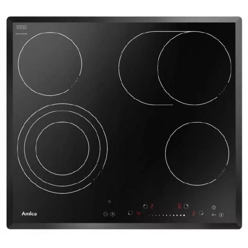 Ceramic Hob Amica Pc 6411FTS Childlock Timer