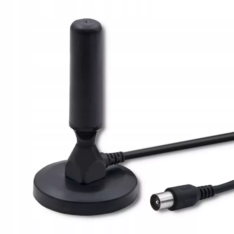 Indoor TV antenna QOLTEC 57016 DVB-T2 — compact design for digital terrestrial reception