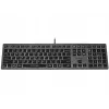 Wired A4Tech keyboard FX60H USB QWERTY — full-size 100%, backlit white, grey, USB hub
