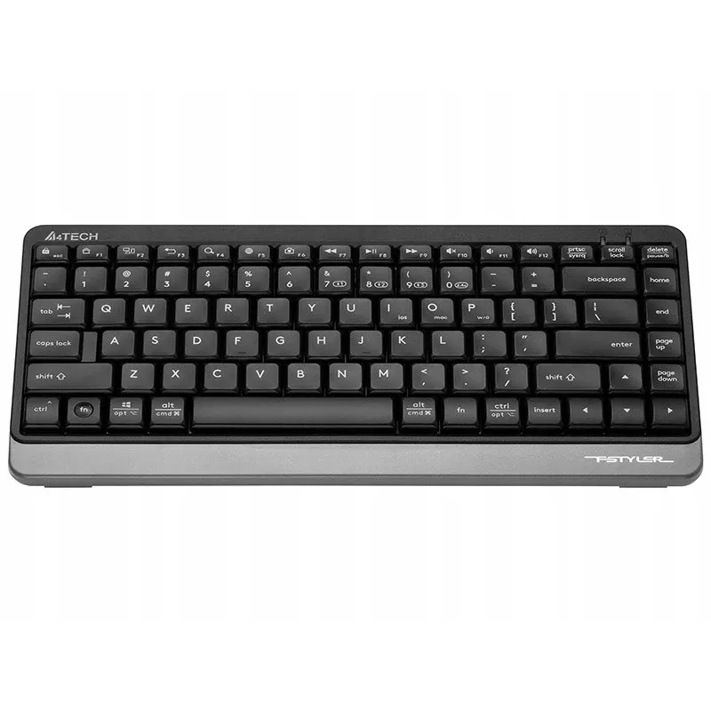 Wireless keyboard A4Tech FSTYLER FBK11 2.4GHz Bluetooth Grey - compact layout, wireless dual-mode