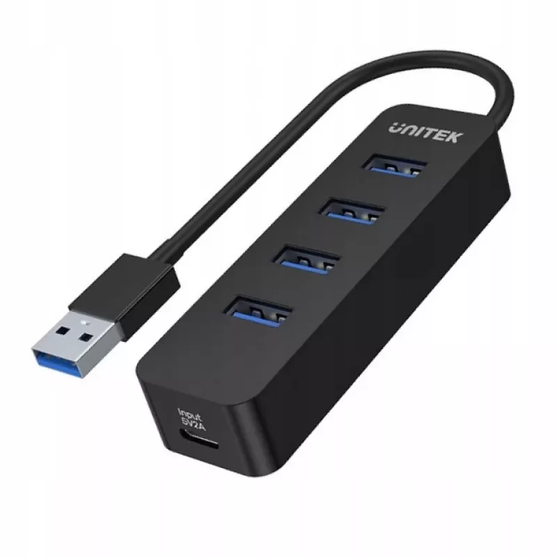 UNITEK uHUB Q4 USB 3.2 Gen 1 (3.1 Gen 1) Type-A 5000 Mbit/s Black
