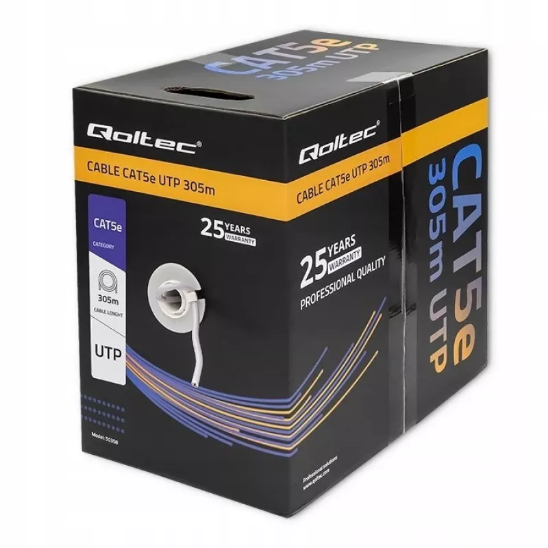 Qoltec Patchcord UTP cable CAT5E, 305m