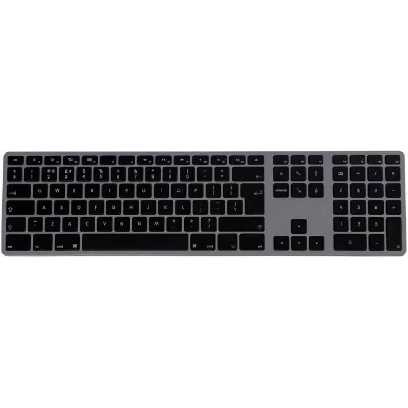 Keyboard Matias FK318B-UK Aluminum Mac Hub 2xUSB Space Gray — Mechanical Mac-compatible keyboard with integrated USB hub