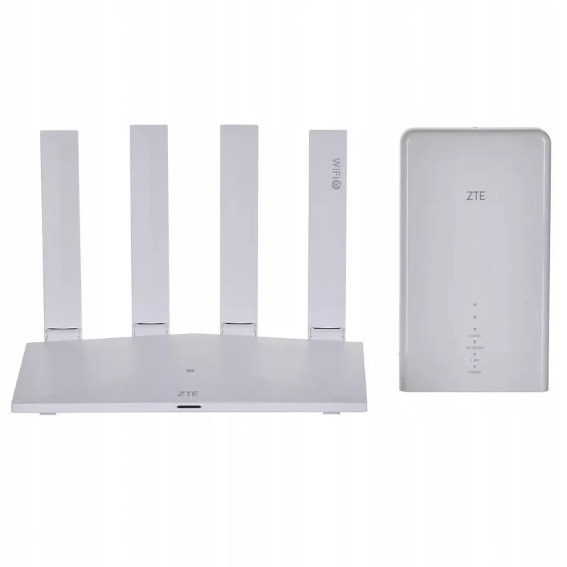 Wi‑Fi router kit ZTE MC889 with 5G LTE outdoor unit, Wi‑Fi 6, dual‑band 2.4/5 GHz, 160 MHz, 5x Gigabit ports, PoE, IP65 outdoor