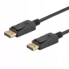 DisplayPort cable SAVIO CL-136, DisplayPort male–male, 2 m, DP 1.2, gold contacts, black