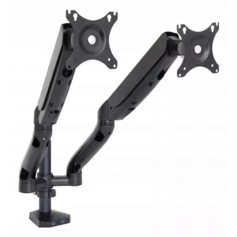 Desk holder for 2 LED/LCD monitors 10-32 L-18GD ART 9KG 2xUSB3.0