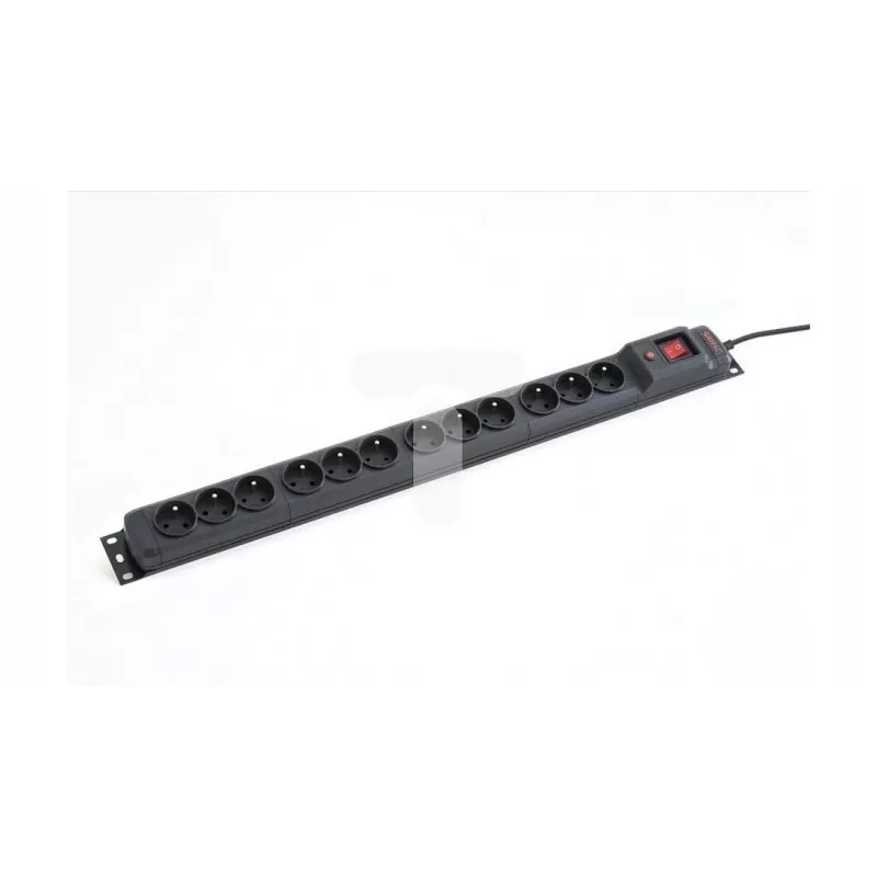 Armac Multi M12 | Power strip | surge protector, 12 sockets, 5m cable, black