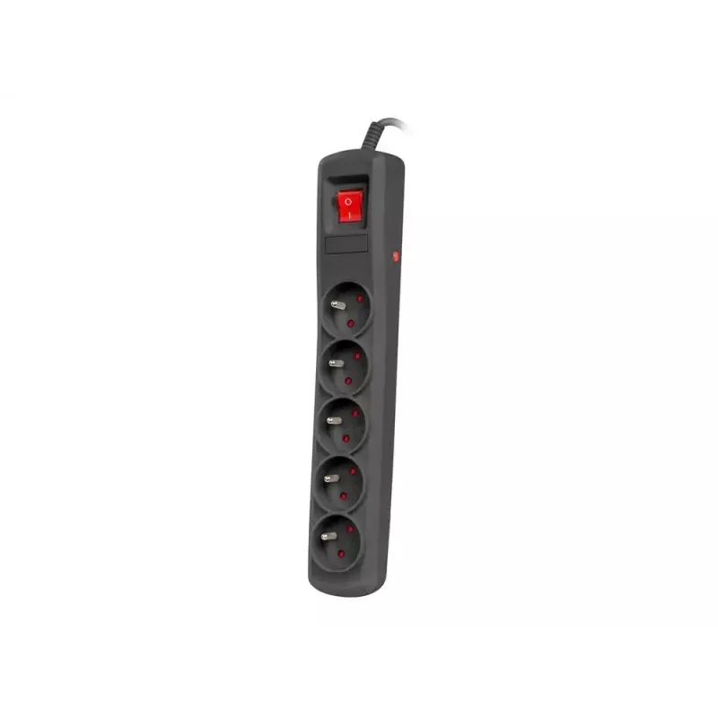 Surge protector NATEC Bercy 400 — 5 sockets, 3 m cable, black