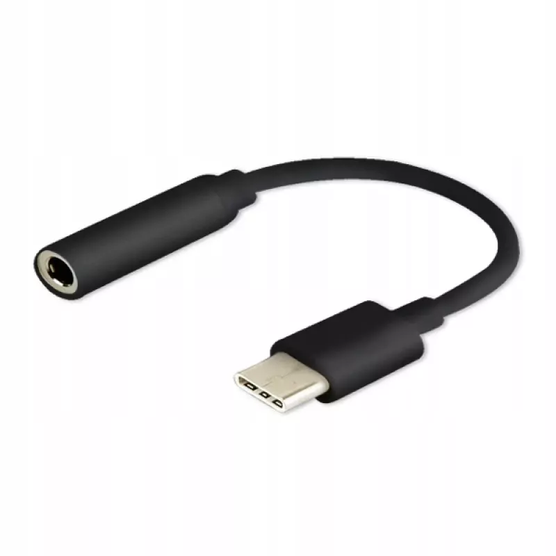 Cable gender changer SAVIO AK-35/B USB Type‑C (3.1) male to 3.5mm female, black