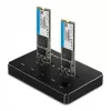 Qoltec 50310 Drive docking station 2x SSD M.2 SATA NGFF USB Type C