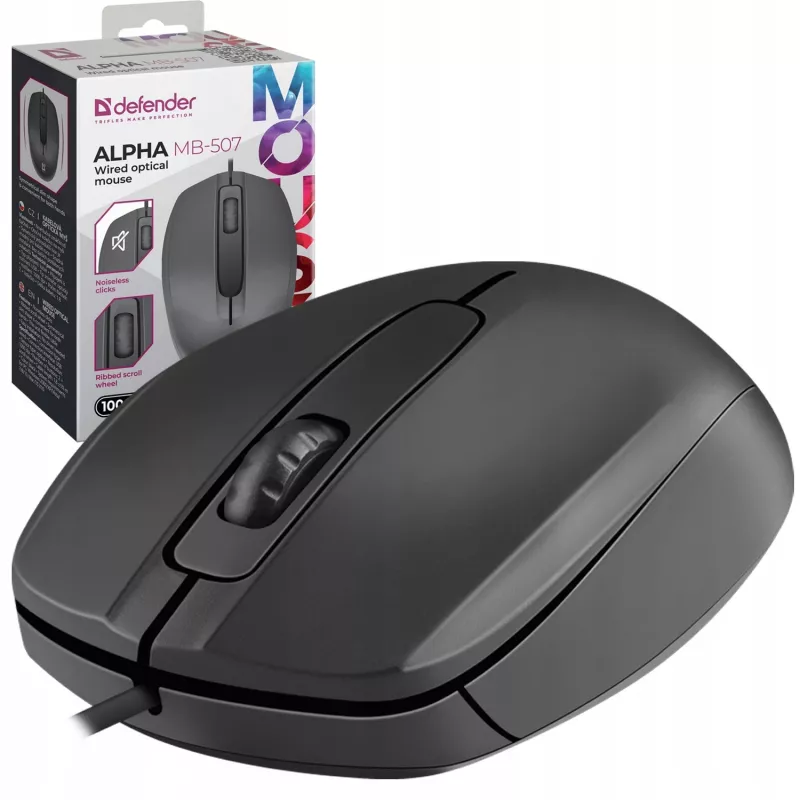 Defender Wired Computer Mouse with Quiet Click