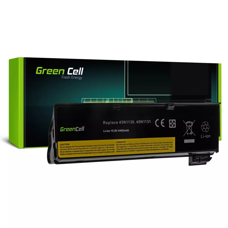 Battery Green Cell LE57V2 for Lenovo ThinkPad L450 T440 T450 X240 X250 — Li‑Ion 4400 mAh, Black