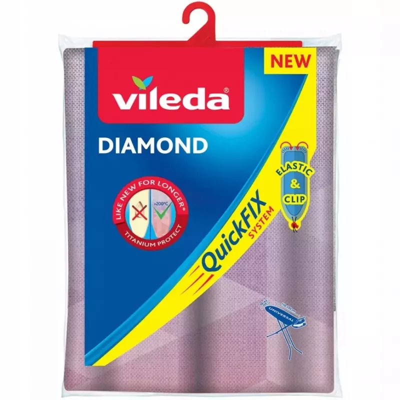 Ironing board cover VILEDA Dimond 173333 for standard boards 1200×380 mm, cotton/foam, heat-resistant to 200°C