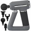 Nedis Sports Massage Gun, 6-Speed with 4 Attachments, Brushless Motor for Muscle Recovery & Relaxation, Triangular Handle, Rechargeable - Grey