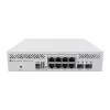 Managed L3 switch MikroTik CRS310-8G+2S+IN — 8× 2.5G RJ-45, 2× SFP+, PoE, 1U rack-mount, White