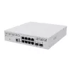 Managed L3 switch MikroTik CRS310-8G+2S+IN — 8× 2.5G RJ-45, 2× SFP+, PoE, 1U rack-mount, White