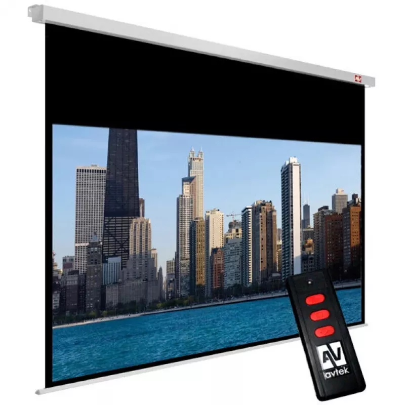 Projection screen AVTEK Cinema Electric 240 — 16:9, viewable width 230 cm, diagonal 103.9 inch (240 x 200 cm)
