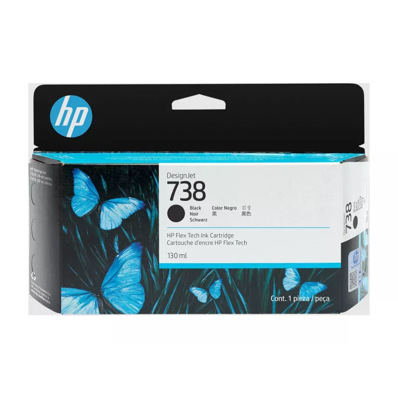 Ink cartridge HP 498N4A 738 Black compatible with HP printers, replacement black ink
