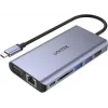 UNITEK uHUB O8+ Wired USB 3.2 Gen 1 Type-C Grey 100W Power Delivery