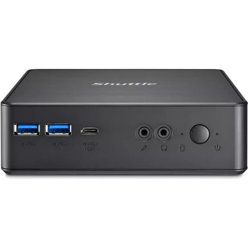 Shuttle XPC Nano PC NC40U5, Intel Core i5-1235U, 1x HDMI, 1x DP,1xUSB-C/DP, 6x USB3.2, 1x 2.5 inch bay, 2x M.2, 1x LAN, RAID, 24/7 permanent operation, incl. VESA & Stand
