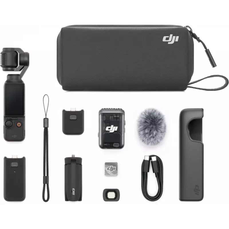 DJI Osmo Pocket 3 Creator Combo – 1 CMOS Gimbal-Kamera, 4K/120fps, 2 OLED Touchscreen