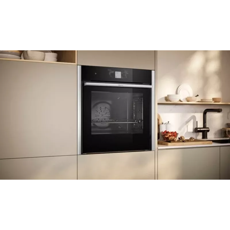 Neff B64CT73N0 oven 71 L Black, Stainless steel
