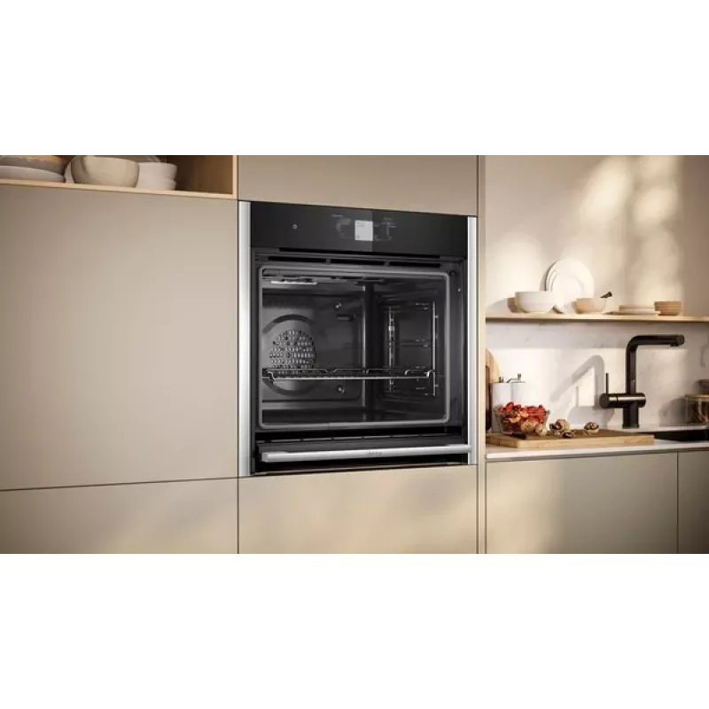 Neff B64CT73N0 oven 71 L Black, Stainless steel