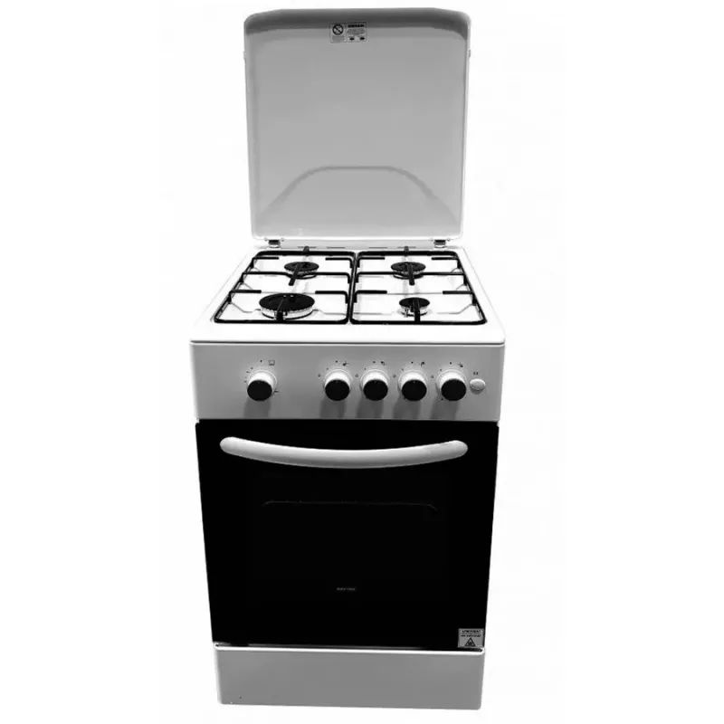 Gas cooker MPM MPM-54-KGF-21, 4-burner hob, 60 cm, gas, white, energy class A
