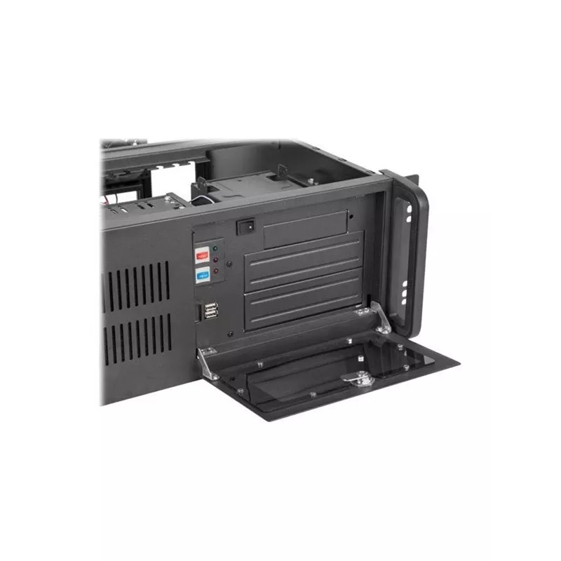 Lanberg SC01-4504-10B Rackmount Server Chassis ATX 450/10 19 inch/4U, Black