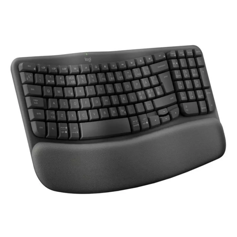 Keyboard Logitech Wave Keys Office RF Wireless + Bluetooth QWERTY Danish Finnish Norwegian Swedish Graphite