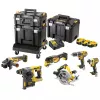 Toolkit DeWalt DCK685P3T 18V cordless combo kit — 3×5.0Ah batteries, DCH273 hammer, angle grinder, case