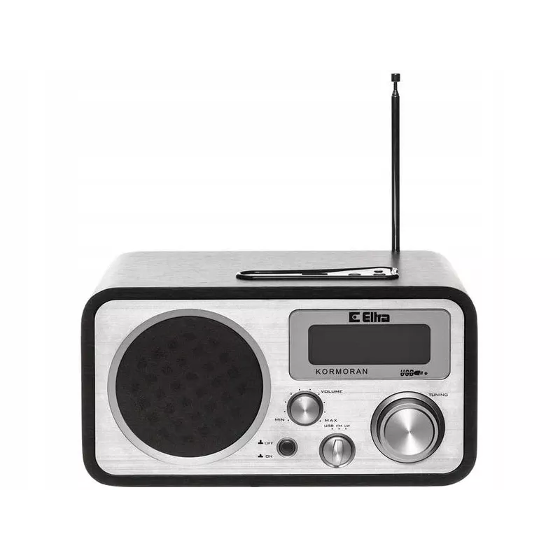 Portable Radio ELTRA Kormoran Analog FM LW LCD Black Silver
