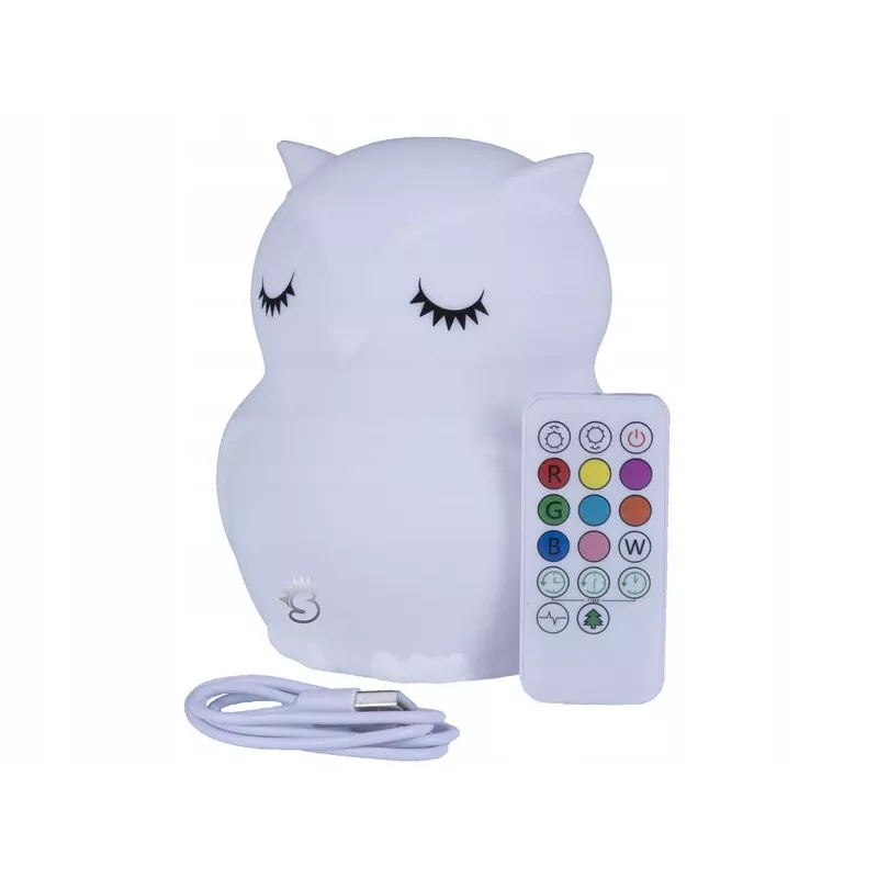 Silicone night lamp MM013 Owl with remote control