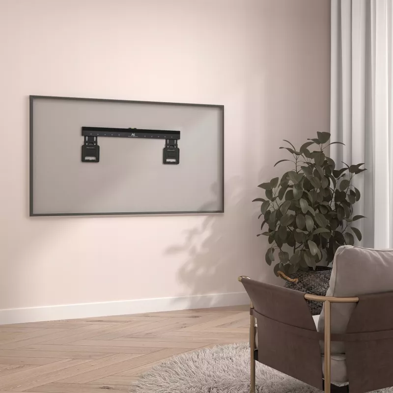 Maclean MC-481 Ultra Flat Slim TV wall mount Bracket Holder for 37-80 Flat Curved up to 75kg Max. VESA 600x400 Universal TV Mount Holde