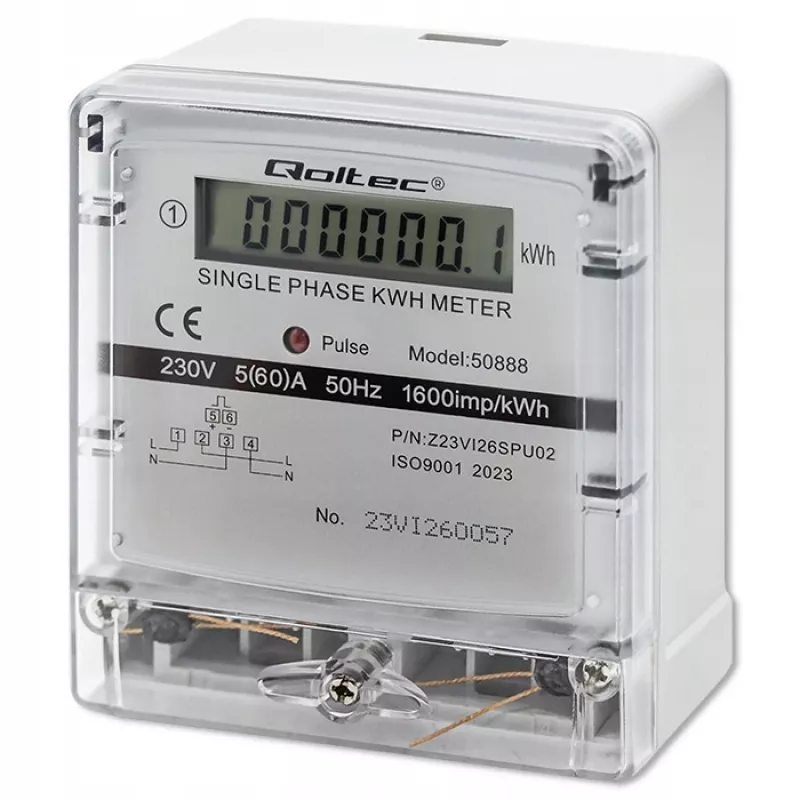 Single-Phase Electronic Energy Consumption Meter 230V LDC