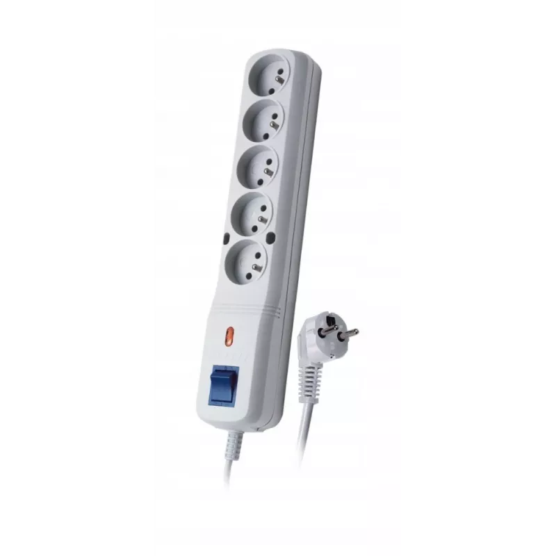 Surge Protector lestar LF-530WA 3L EMI/RFI 5.0m — 3‑socket, EMI/RFI filtering, 5.0 m cable