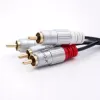 Audio cable Qoltec 52337 2 m 2 x RCA Black
