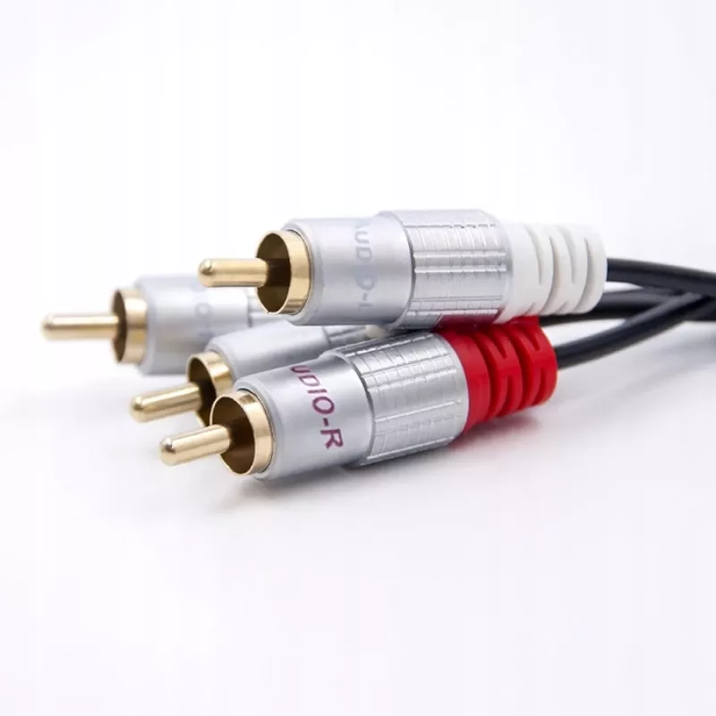 Audio cable Qoltec 52337 2 m 2 x RCA Black