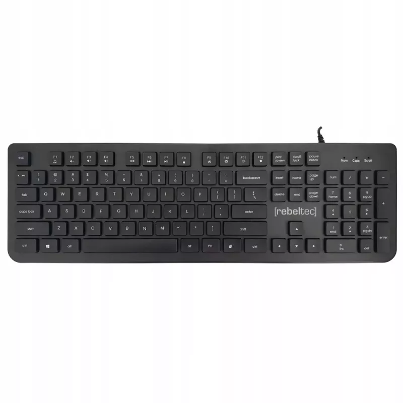 Wired USB full-size keyboard Rebeltec Spiro RBLKLA00041 — black